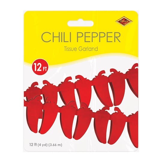 Beistle 12ft. Red Chili Pepper Garlands, 2ct.